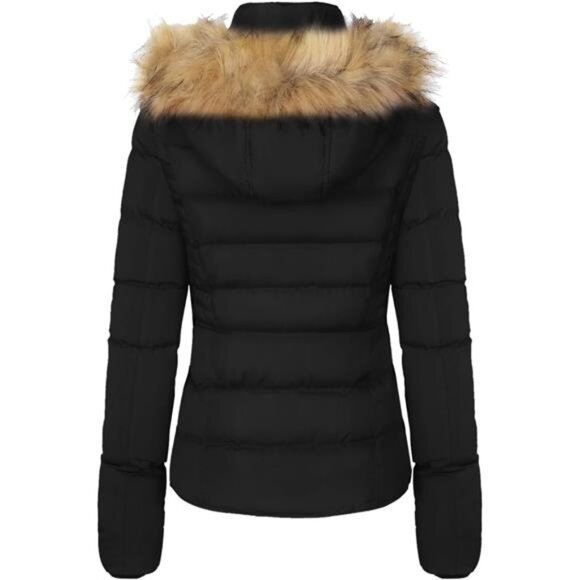 Women's Fur Hooded Thickened Jacket with Fleece Lining Download - Picture 2 of 6